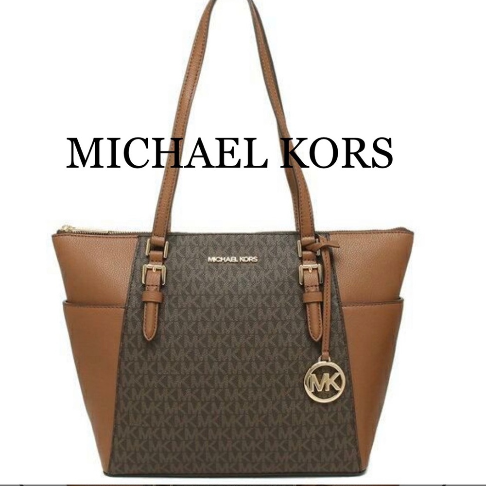 Michael Kors Charlotte Large Top-Zip Tote Bag - Picture 1 of 7